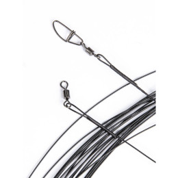 Поводки стал. 7x7 Lucky John SSW оснащ. вертл. и вертл. с застёж. d 0.50мм/09кг/25см/ набор 20шт.