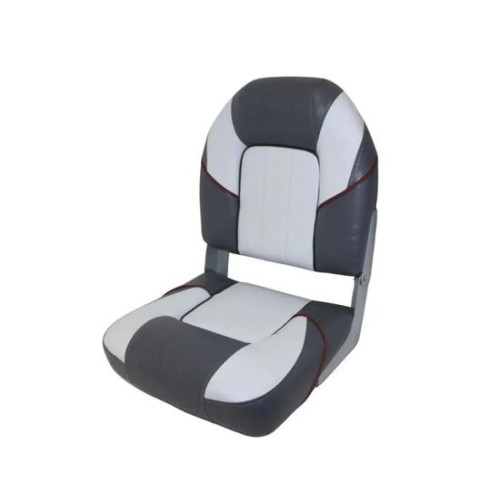 Кресло складное Патриот Люкс, черный/темно-серый/светло-серый/вишневый кант