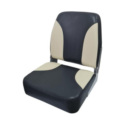 Кресло мягкое с поворотным механизмом для лодок ПВХ Патриот черный-бежевый