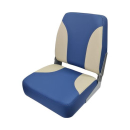 Кресло мягкое с поворотным механизмом для лодок ПВХ Патриот сине-бежевый