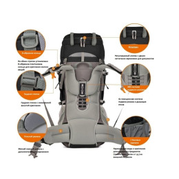 Рюкзак туристический Tramp Thor 90+10 л (черный)