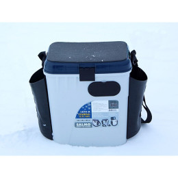 Ящик рыболов. зим. Salmo 2-х ярус. пласт. с карманами 33.5х23.5х39см