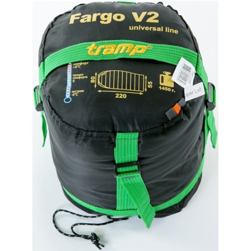 Спальный мешок кокон Tramp Fargo V2 (левый) 230*80*55 см (-6°C)