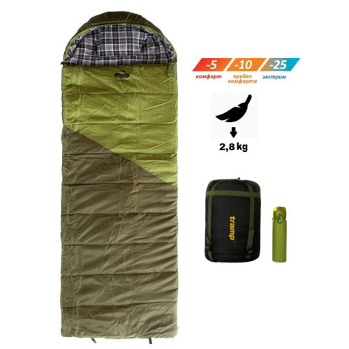 Спальный мешок одеяло Tramp Kingwood WIDE (левый) 230*100 см (-25°C)