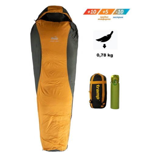 Спальный мешок кокон Tramp Windy Light Regular (правый) 220*80*55 см (-10°C)