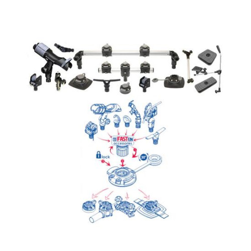 Адаптер Волга с механизмом наклона для соединения двух труб D=22 мм