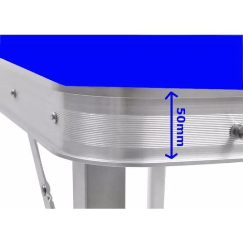 Набор раскладной стол и 6 стульев 60*180см синий усиленный