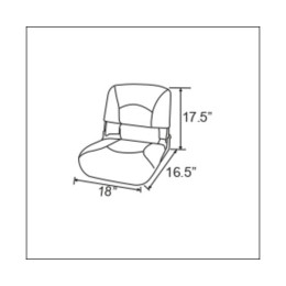 Сиденье в лодку HO STAR LIMITED (бело/синее) 75113