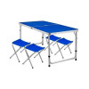 Стол туристический усилинный 60*120см (синий)+ 4 стула / A-4-60*120-BL