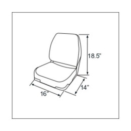 Сиденье в лодку HO STAR LIMITED с низкой спинкой (белое) 75103