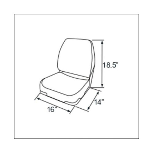 Сиденье в лодку HO STAR LIMITED с низкой спинкой (белое) 75103