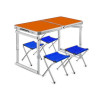 Стол туристический усилинный 60*120см (оранжевый)+ 4 стула / A-4-60*120-BL