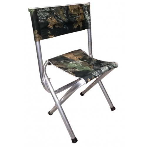 Стул складной алюминиевый со спинкой Ф25мм Медведь (30*26*70 см)