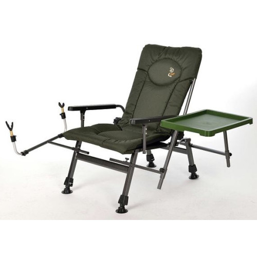 Кресло карповое складное Elektrostatyk с подлокотниками и столиком F5R ST/P