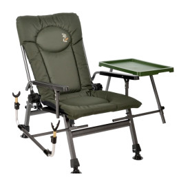 Кресло карповое складное Elektrostatyk с подлокотниками и столиком F5R ST/P