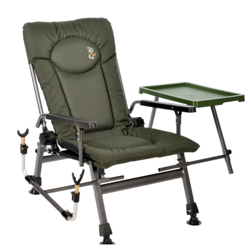 Кресло карповое складное Elektrostatyk с подлокотниками и столиком F5R ST/P