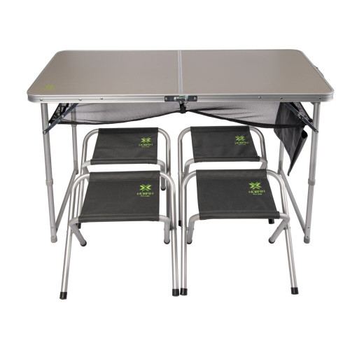 Стол туристический склад. Norfin RUNN NF Alu 120x60 +4 стула набор