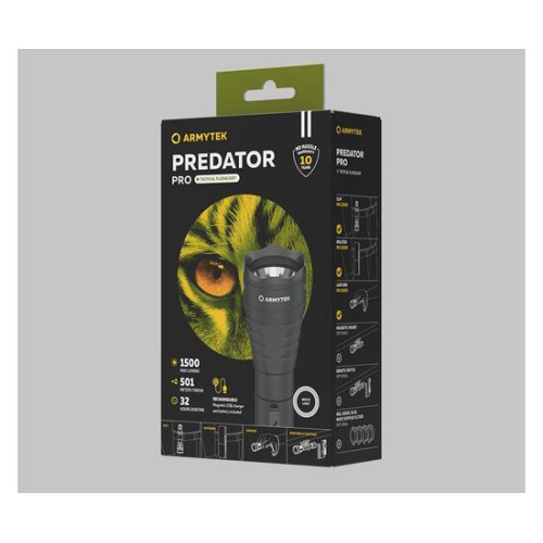 Фонарь Armytek Predator Pro Magnet USB Белый