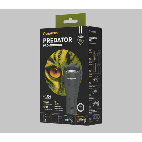 Armytek Predator Pro Magnet USB White
