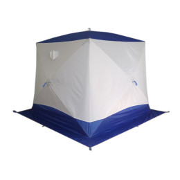 Походная баня Пингвин Призма Премиум (1-сл) 215*215 cm Композит (бело-синий)