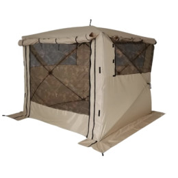 Палатка - Шатер Пингвин Премиум Кемпинг 4 КМФ (215х215/210 см) + Гидро Пол