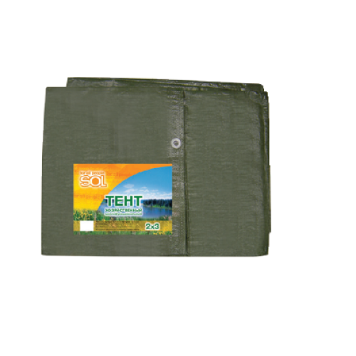 Тент Sol 14х16 м Терпаулинг, зеленый