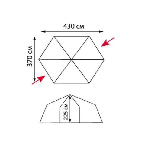 Палатка-Шатер TRAMP LITE Mosquito Blue 4.3х3.7х2.25 м (V2)