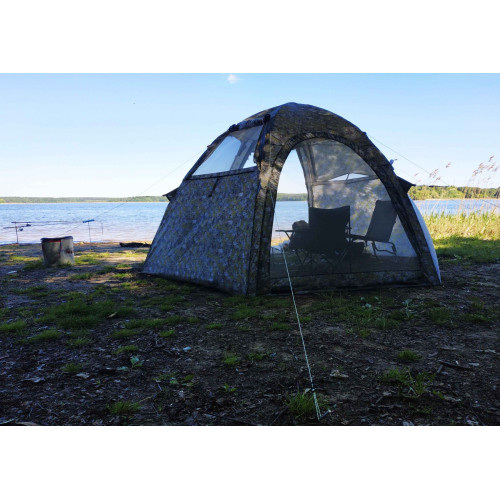 Летняя палатка-шатёр Лотос 5 Мансарда (2022) (360х320/205 см) + Внутренняя палатка + Пол влагозащитный + Стойки