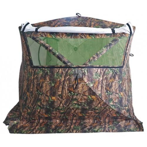 Всесезонная палатка Медведь Куб 4 Лонг Зима-Лето (2.2*2.5/2.0m) утеплённая (3-сл) + Пол