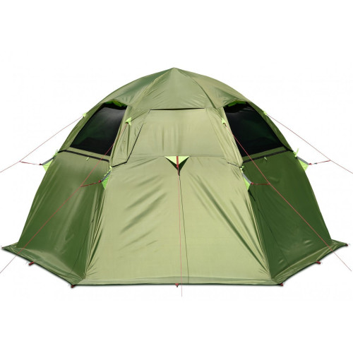 Летняя палатка-шатёр Лотос 5 Мансарда (2022) (360х320/205 см) + Внутренняя палатка + Пол влагозащитный + Стойки