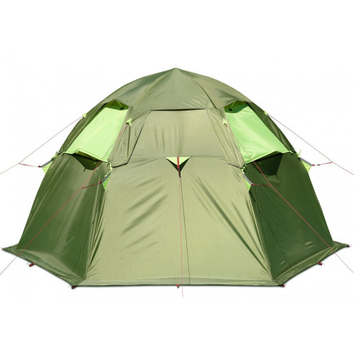 Летняя палатка-шатёр Лотос 5 Мансарда (2022) (360х320/205 см) + Внутренняя палатка + Пол влагозащитный + Стойки
