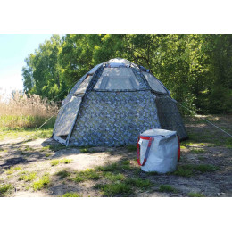 Летняя палатка-шатёр Лотос 5 Мансарда М (2022) (360х320/205 см) + Внутренняя палатка + Пол влагозащитный + Стойки