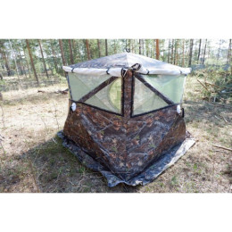 Всесезонная палатка Медведь Куб 4 Зима-Лето (2.3*2.3/2.0m) утеплённая (3-сл) + Пол