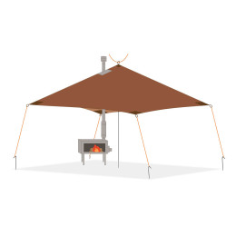 Тент туристический "Берег" 3х3 м ( нового образца )