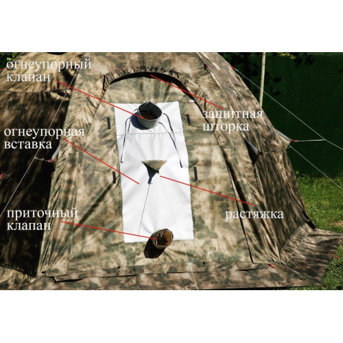 Всесезонная Универсальная палатка Лотос 5У Шторм (2022) (360х320/205 см)