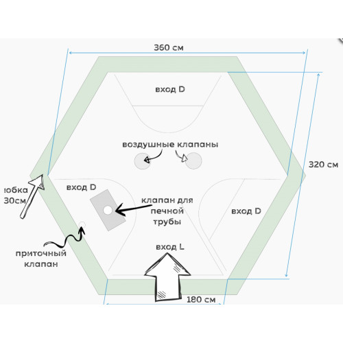 Всесезонная Универсальная палатка Лотос 5У Шторм (2022) (360х320/205 см)