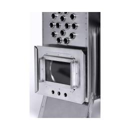 Теплообменник дровяной для палатки "Вектор-ВД" 400х200х380 (нерж.сталь) с вентилятором