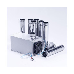 Теплообменник для палатки "Вектор-ВУ" 355х170х240 (нерж.сталь) с вентилятором, с регулятором