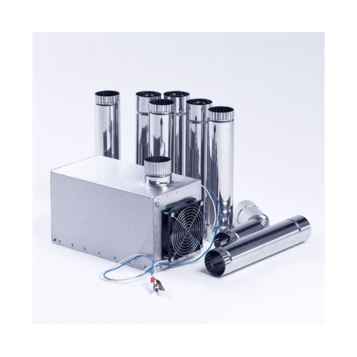 Теплообменник для палатки "Вектор-ВУ" 355х170х240 (нерж.сталь) с вентилятором, с регулятором