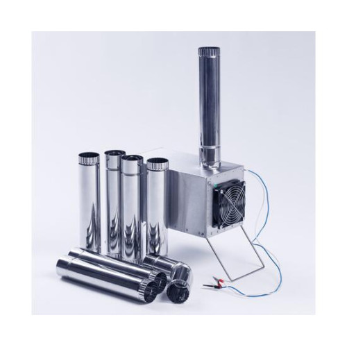 Теплообменник для палатки "Вектор-ВУ" 355х170х240 (нерж.сталь) с вентилятором, с регулятором