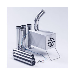 Теплообменник для палатки "Вектор-ВУ" 355х170х240 (нерж.сталь) с вентилятором, с регулятором