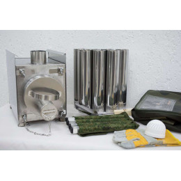 Печь для палатки Берег "Экономка" Малая (съемные экраны - труба 65мм)