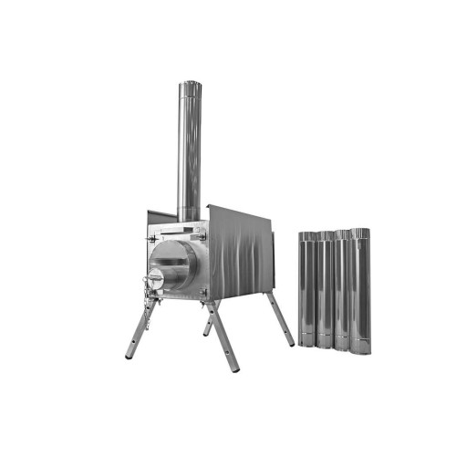 Печь для палатки Берег "Экономка" Средняя (стационарные экраны - труба 80мм)