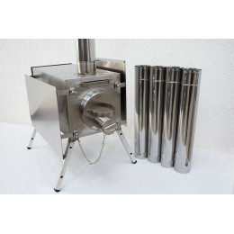 Печь для палатки Берег "Экономка" Средняя (съемные экраны - труба 80мм)