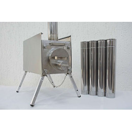 Печь для палатки Берег "Экономка" Средняя (съемные экраны - труба 80мм)