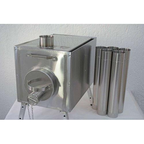 Печь для палатки Берег "Экономка" Большая (стационарные экраны - труба 80мм)