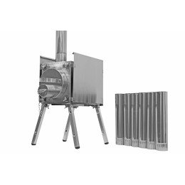 Печь для палатки Берег "Экономка" Мини (съёмные экраны - труба 65мм)