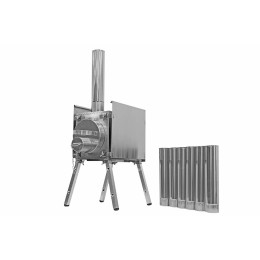 Печь для палатки Берег "Экономка" Мини (съёмные экраны - труба 65мм)