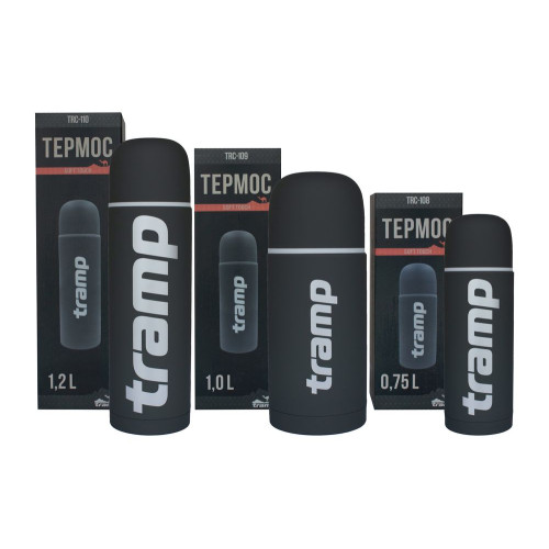 Термос Tramp Soft Touch 0,75 л серый