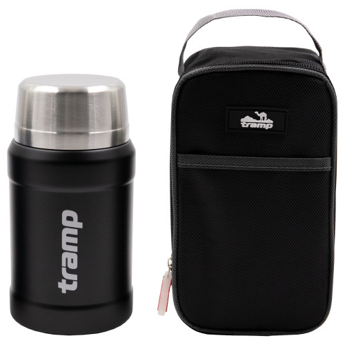 Термос Tramp пищевой в чехле 0.8 л чёрный